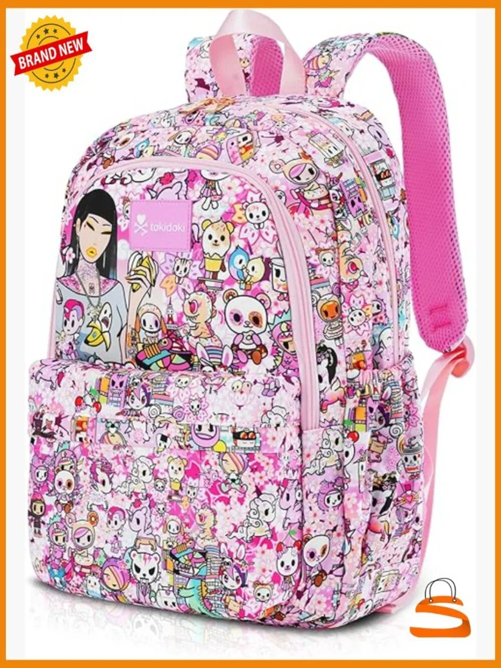 Large Capacity Daypack Backpack with Adjustable Straps, Polyester